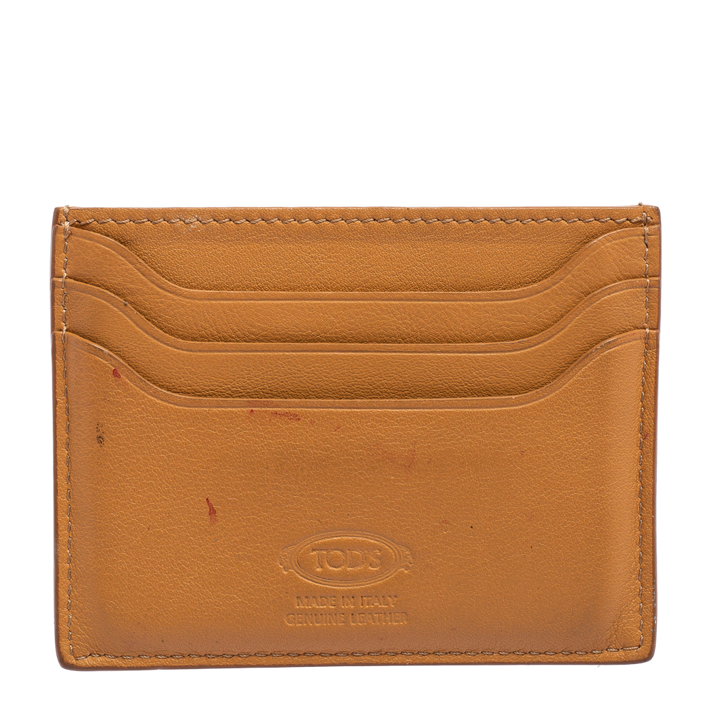 Tod's Tan Leather Card Holder